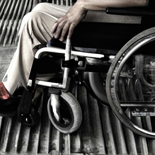 תמונה של אדם בכיסא גלגלים, המראה את מוגבלותו הנראית לעין.